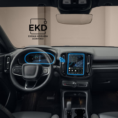 Volvo EX40 Uyumlu Gösterge ve Multimedya Ekran Koruyucu