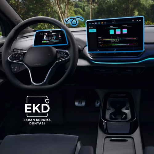 Volkswagen ID4 Uyumlu Gösterge ve Multimedya Ekran Koruyucu